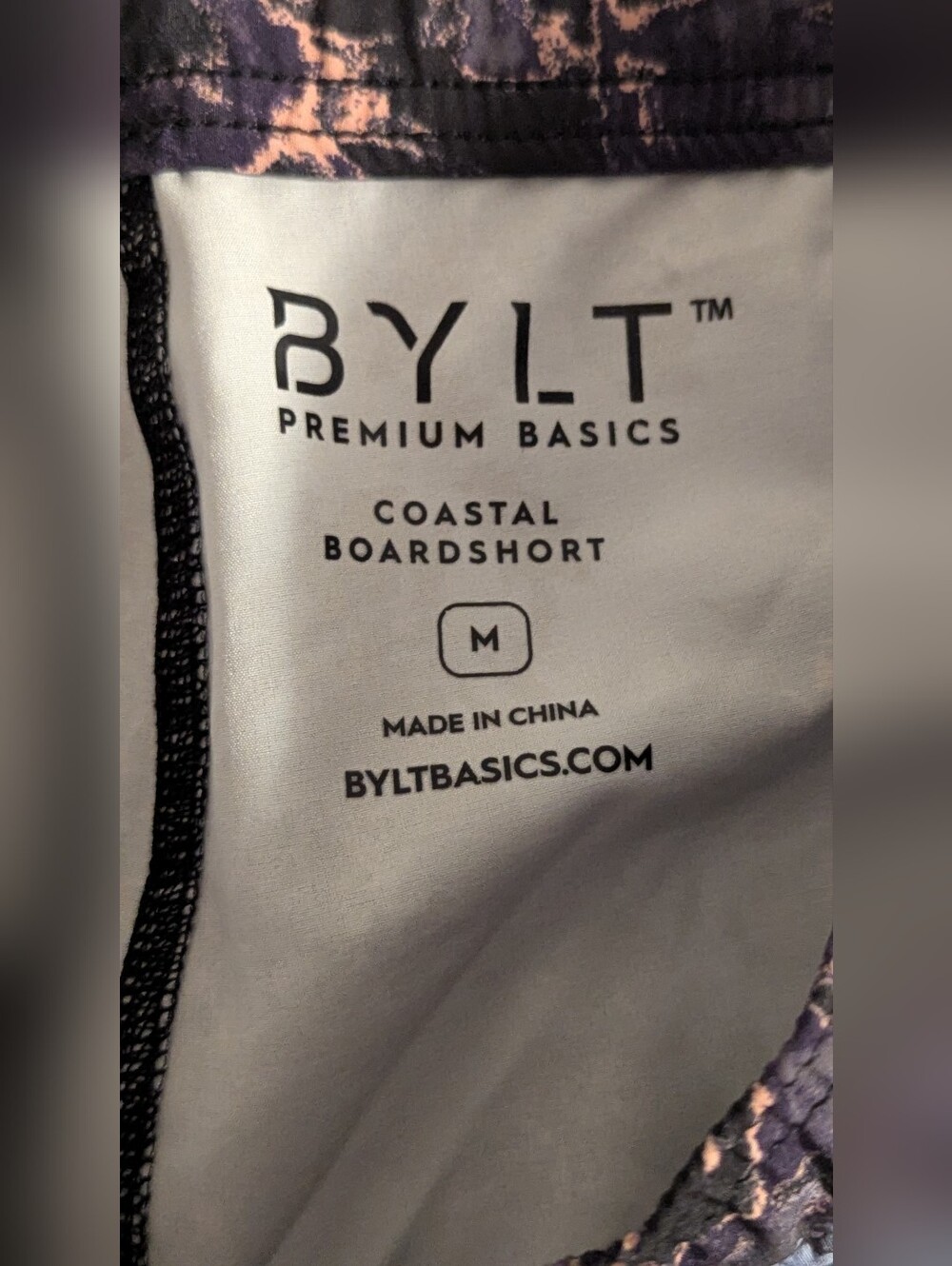 BYLT Basics Coastal Board Shorts Men's Size M Tie Dye Elastic Waist Swim Beach - Picture 2 of 7